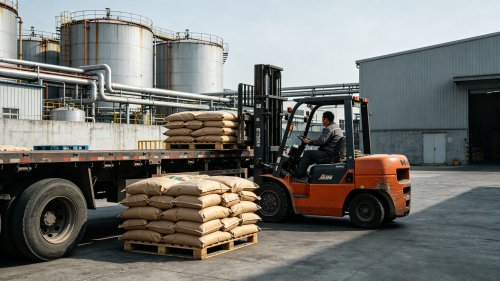 raybey雷竞技最新官网地址PAM絮凝剂白色粉末工厂厂区装车分子量1500万至2000万用于铁矿铜矿尾矿沉降和浓缩